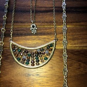 Lucky Brand Hamsa Multilayered Necklace